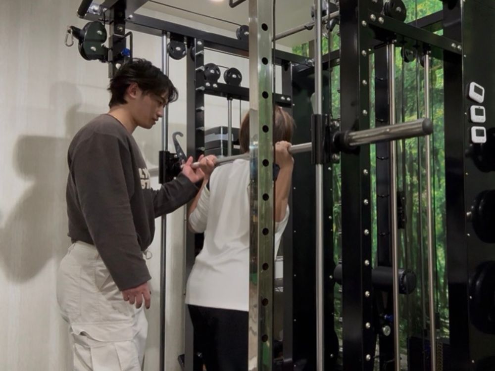 お客様のスクワットの写真