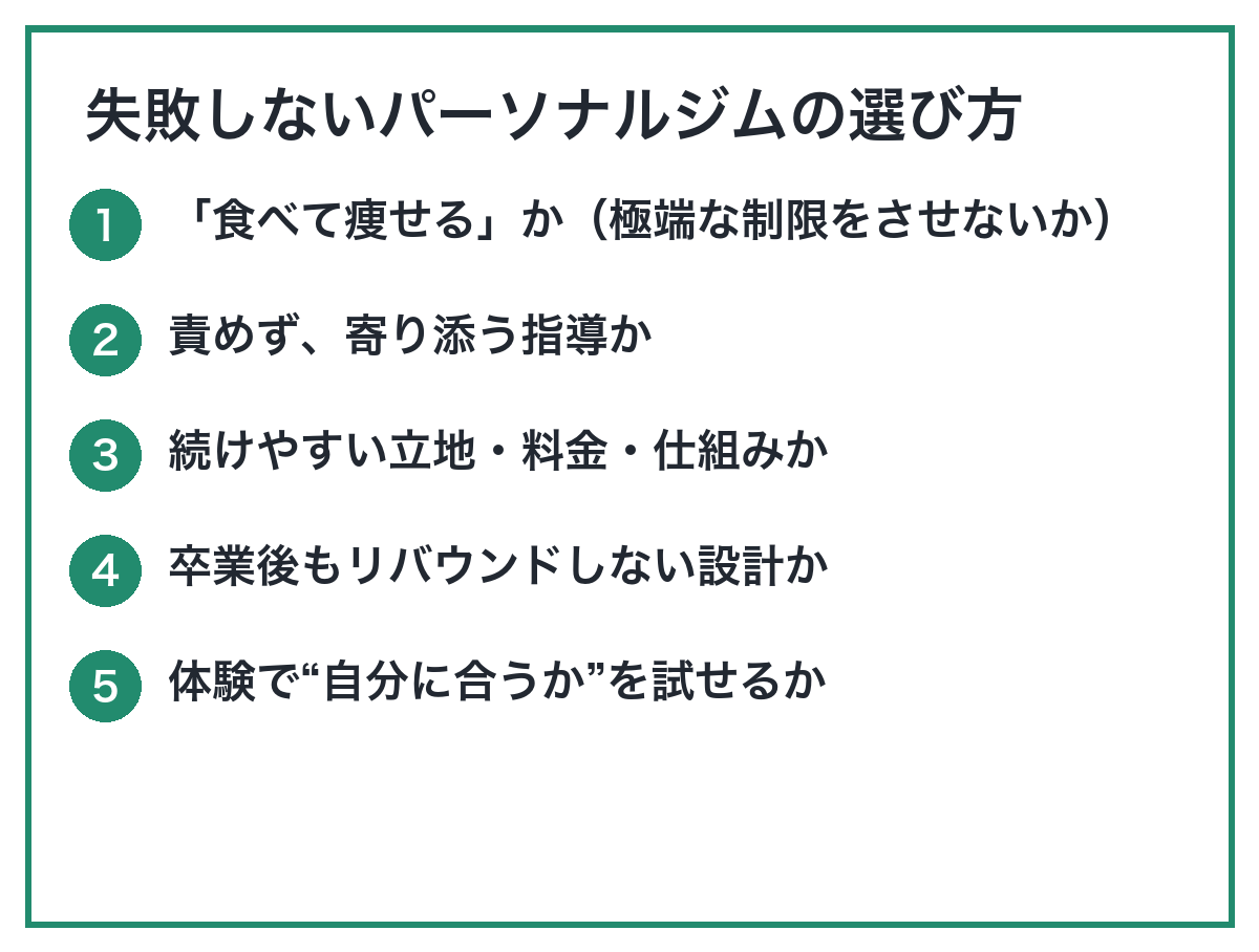 名古屋で失敗しないパーソナルジムの選び方5つのチェック｜パーソナルジムROTA
