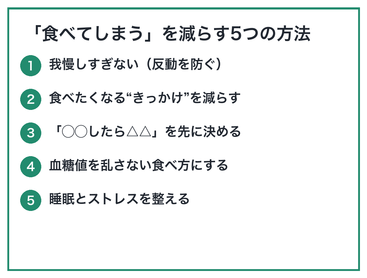 痩せたいのに食べてしまうを止める5つの方法|名古屋のパーソナルジムROTA